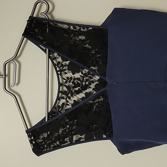 BCBGeneration - Size 8, dark blue with black lace detail, dress - Picture 5 of 5
